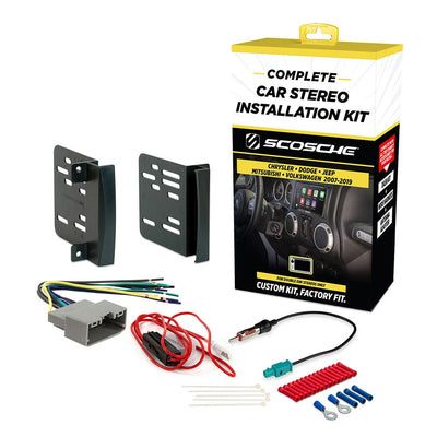 Chrysler/Dodge/Jeep 2007-2019 Double DIN Complete Installation Solution