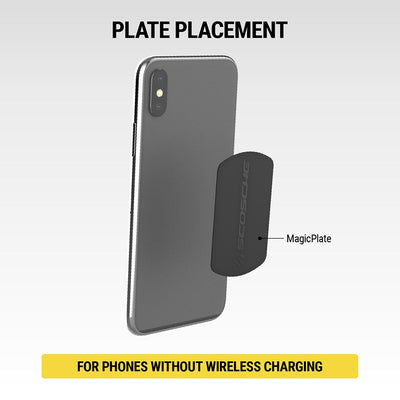 Plate Placement: vertical for phones without wireless charging