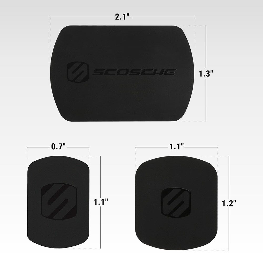 Measurements. Large: 2.4 x 1.3"  Medium: 1.7" x 1.1"  Small: 1.1" x 1.2""