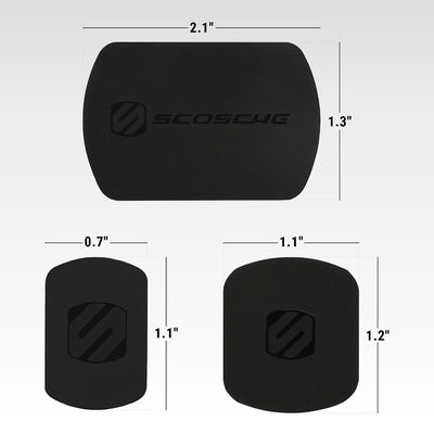 Measurements. Large: 2.4 x 1.3"  Medium: 1.7" x 1.1"  Small: 1.1" x 1.2""