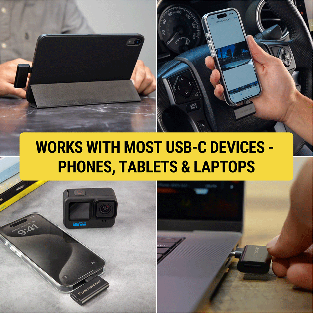 Works with most USB-C devices - phones, tablets, and laptops