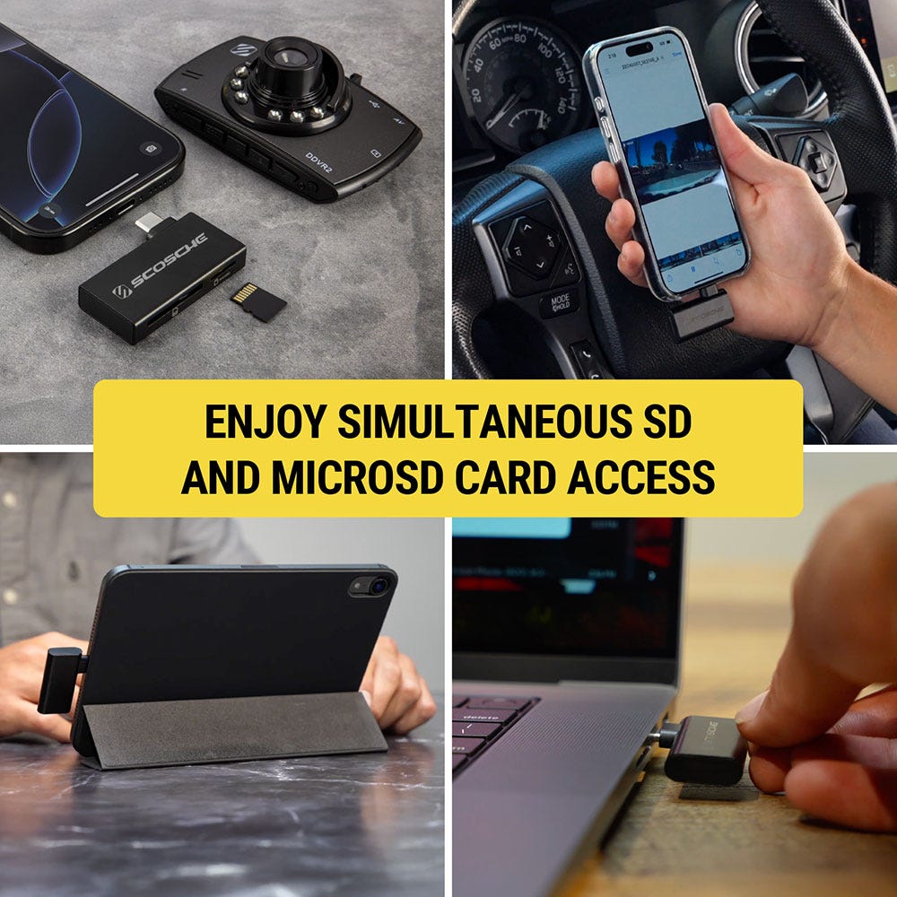 Enjoy simultaneous SD and MicroSD card access