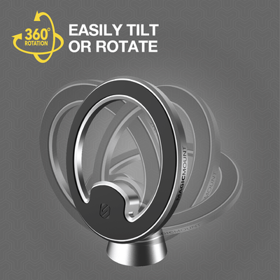 360 degree rotation. Easily tilt or rotate.