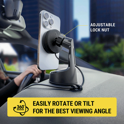 Adjustable lock nut. Easily rotate or tilt for the best viewing angle.