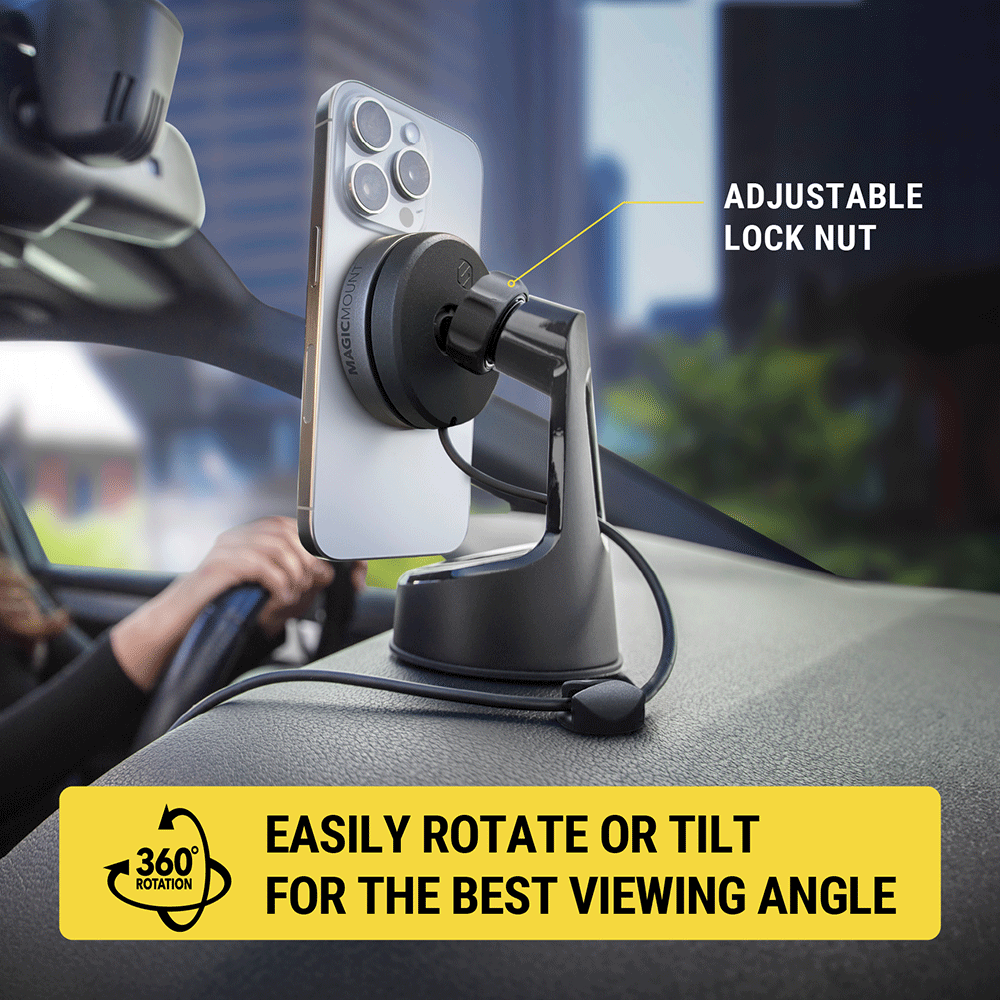 Adjustable lock nut. 360 degree rotation. Easily rotate or tilt for the best viewing angle.