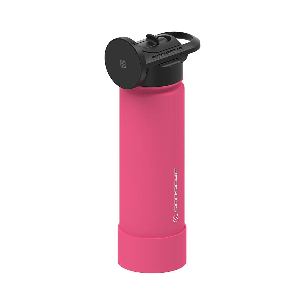 Insulated Water Bottle with Built-In MagSafe Compatible Phone Mount  Pink 22 Oz.