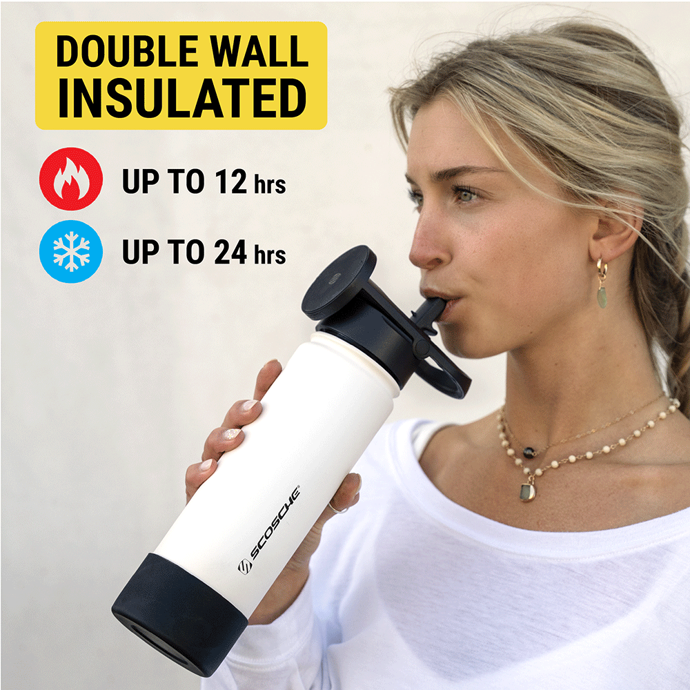 Double Wall insulated - hot up to 12 hours  cold up to 24 hours