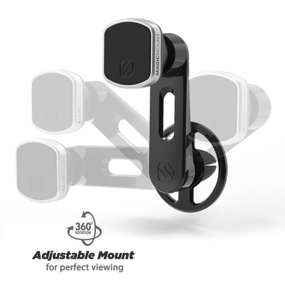 360 degree rotation. Adjustable mount for perfect viewing.
