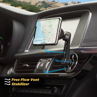 Free flow vent stabilizer.