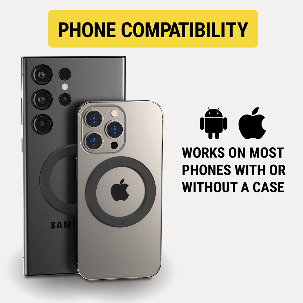 Phone compatibility - works on most phones with or without a case