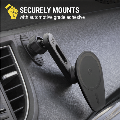 Securely mounts with automotive grade adhesive.