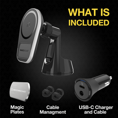 MagSafe Compatible Wireless Charging Window/Dash Mount kit