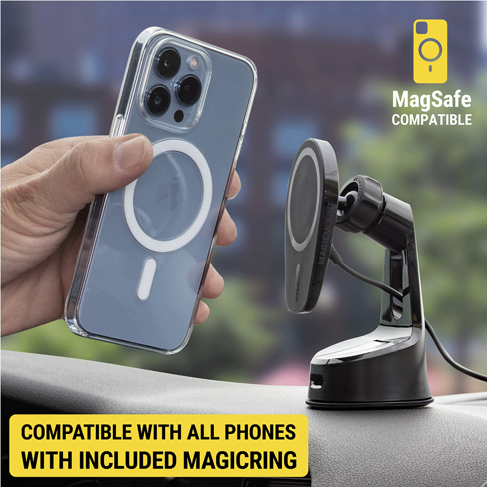 MagSafe compatible. Compatible with all phones with included MagicRing