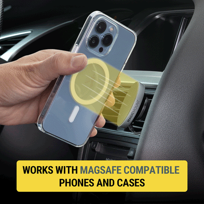 Works with MagSafe compatible phones and cases