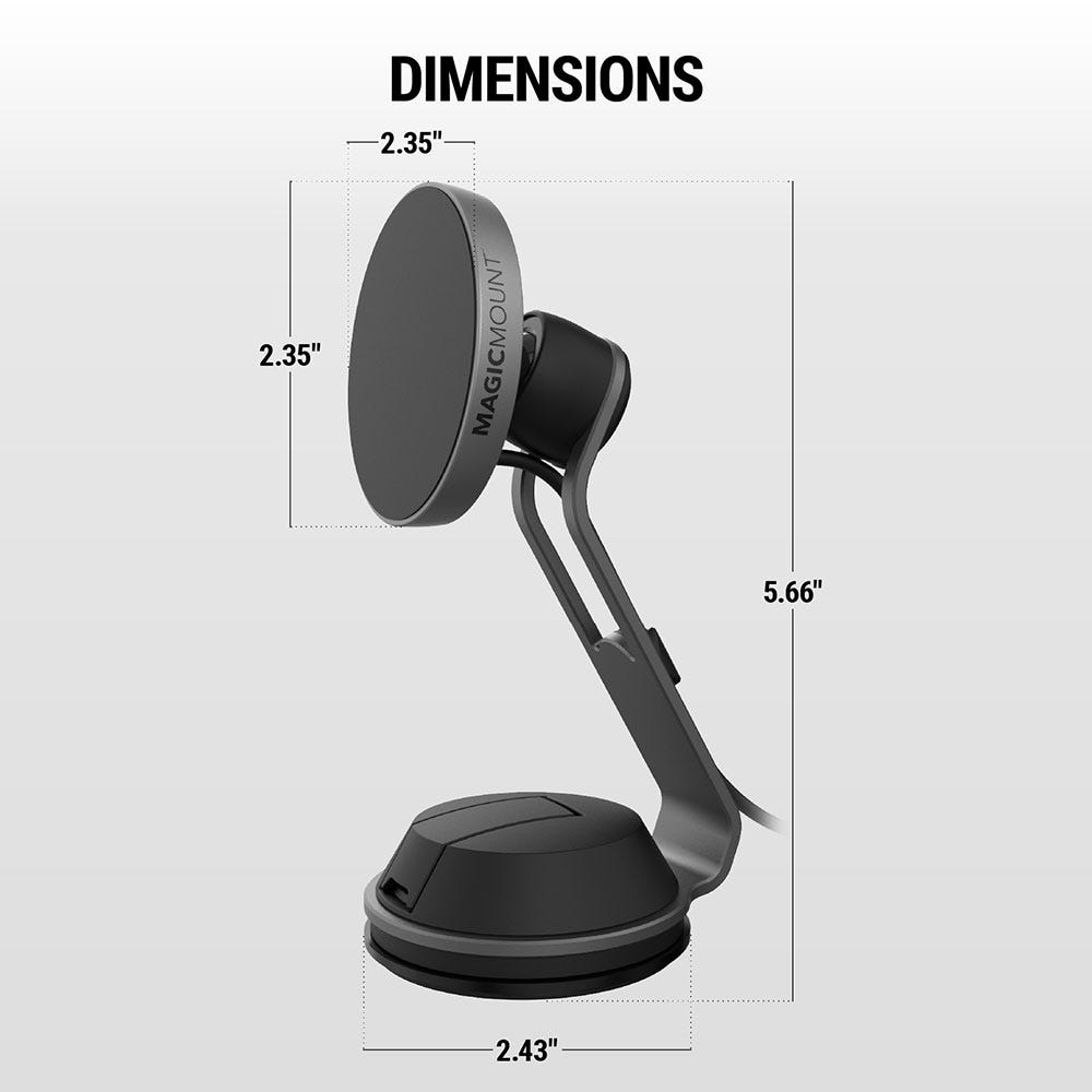 Dimensions - Base: 2.43 diameter  height: 5.66"  head: 2.35" diameter"
