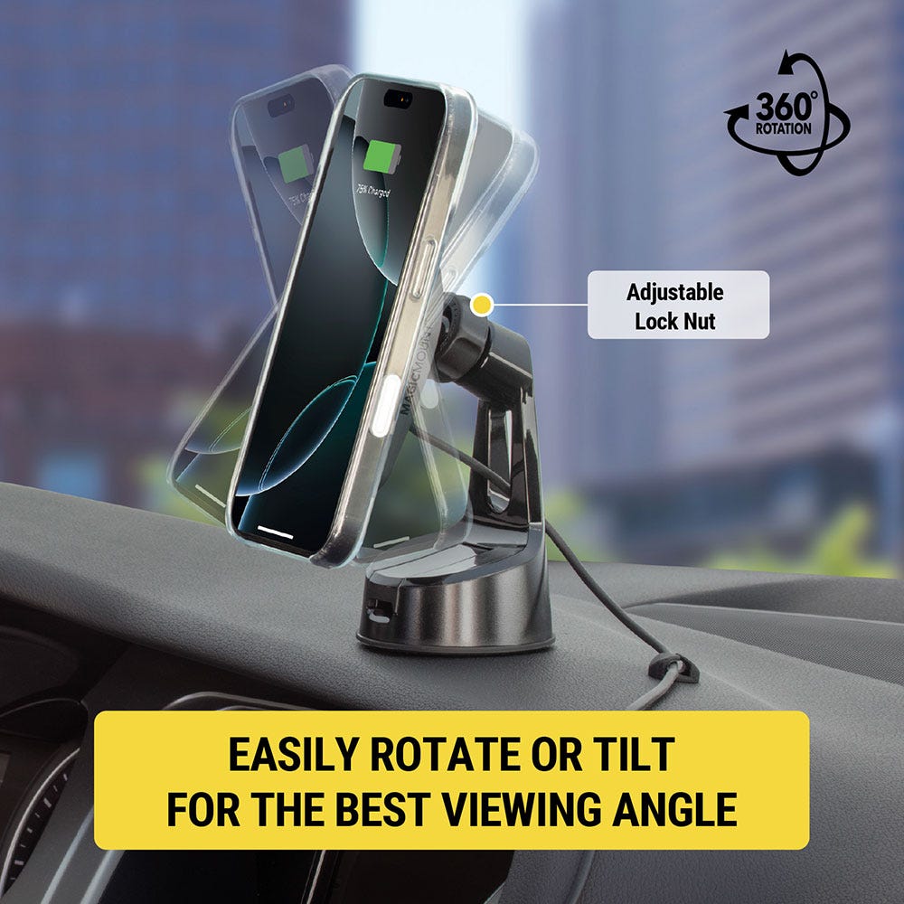 360 degree  rotation. Adjustable lock nut. Easily rotate or tilt for the best viewing angle.