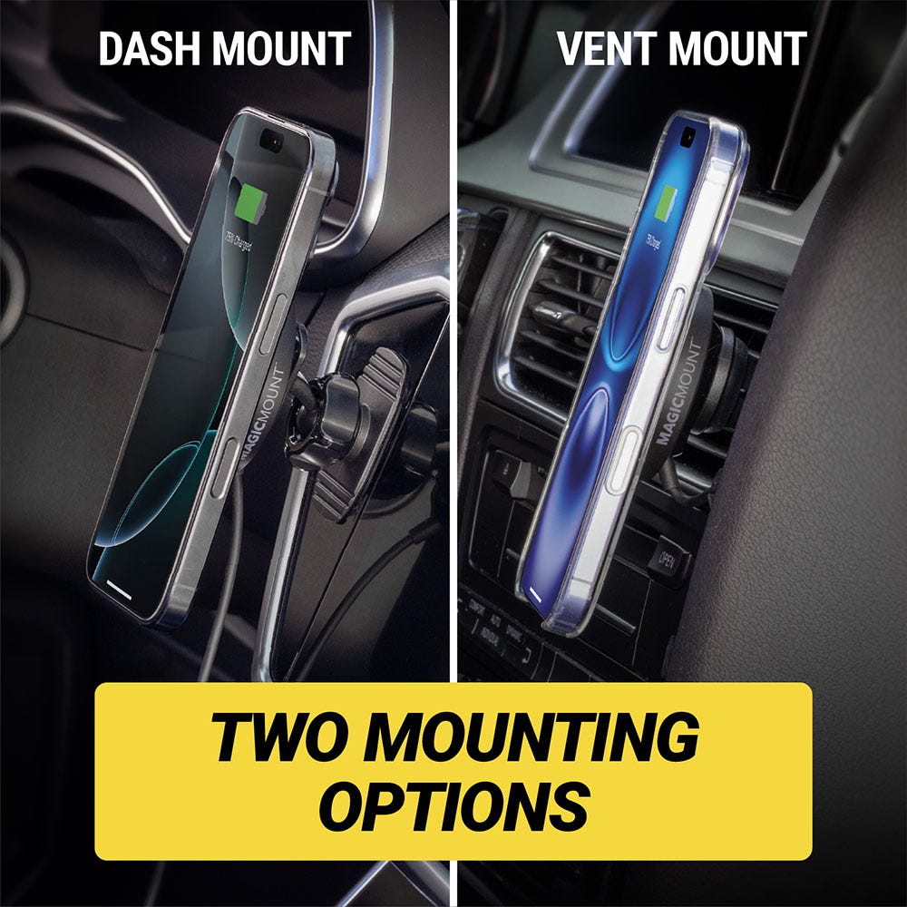 Two mount options - dash mount  vent mount
