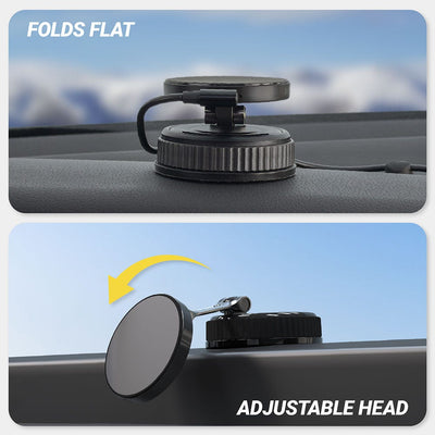 Folds flat. Adjustable head.