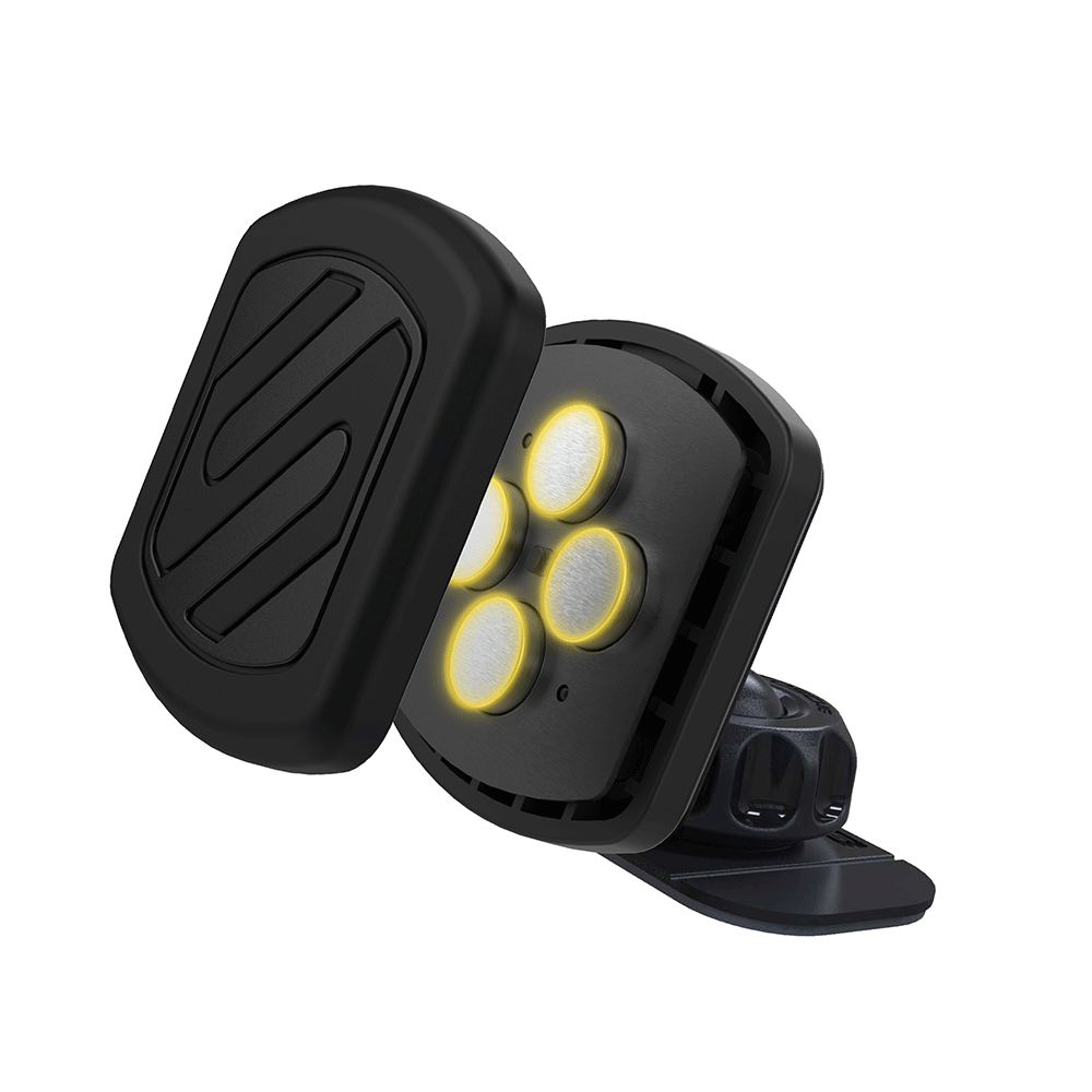 Extra-Strength Magnetic Dash Mount with magnets highlighted in yellow