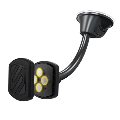 Extra-Strength Magnetic Window/Dash Mount with magnets highlighted in yellow