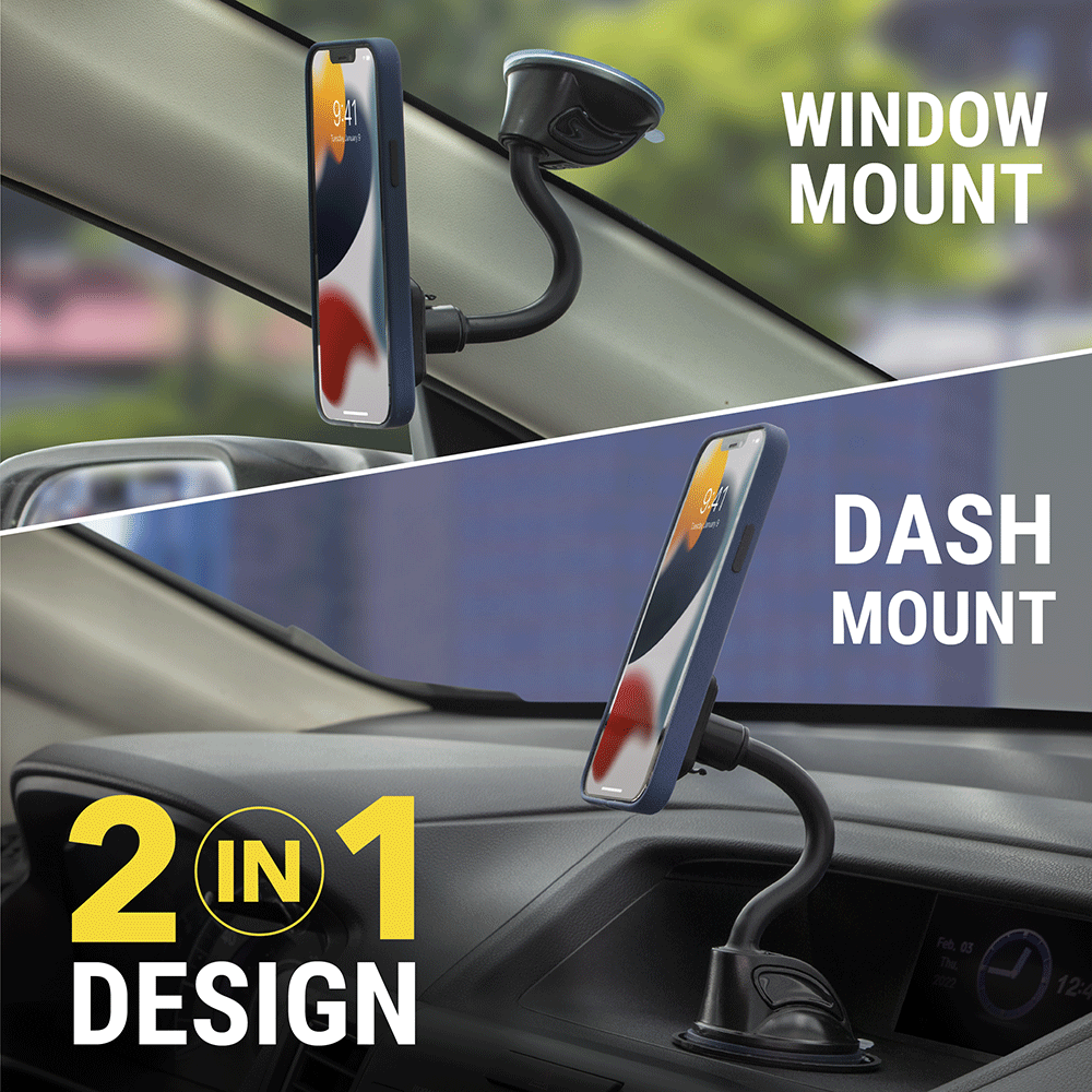 2 in 1 design - window mount  dash mount