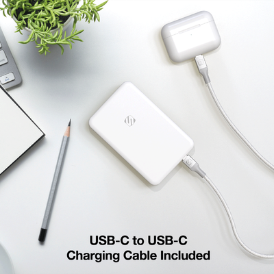 USB-C to USB-C charging cable included.