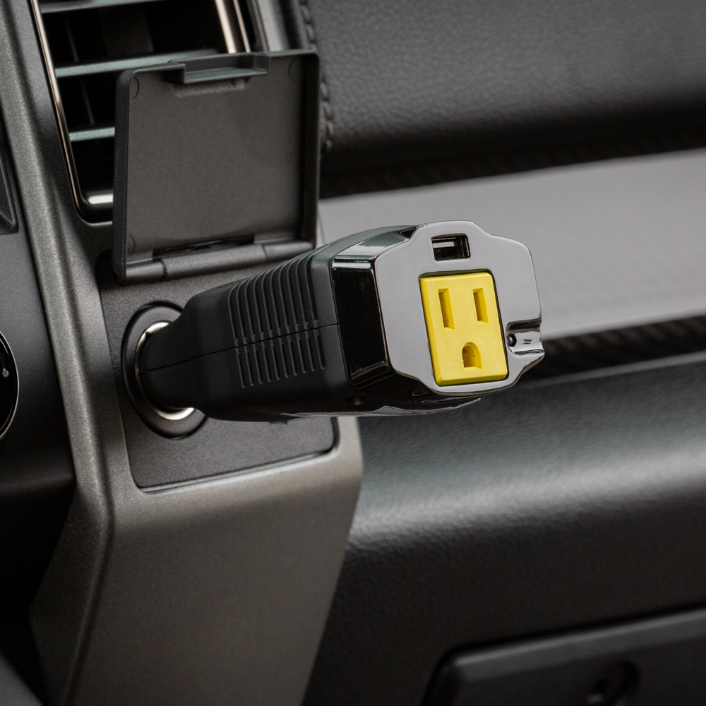 image of power inverter in car