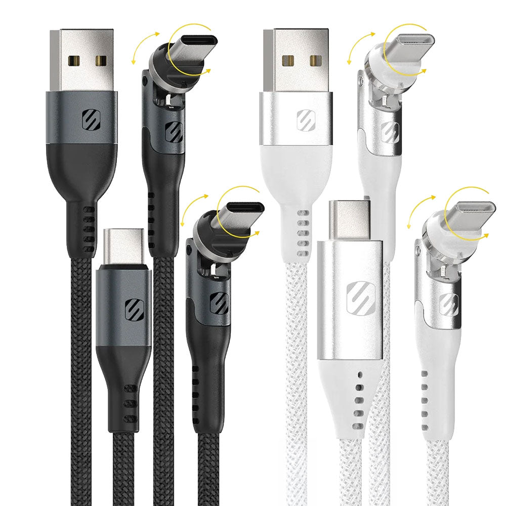 Pivoting USB-C 6-Ft. Braided Charging Cable