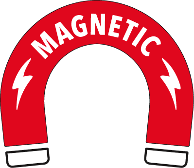Icon of a red magnet with "MAGNETIC" spelled out on it