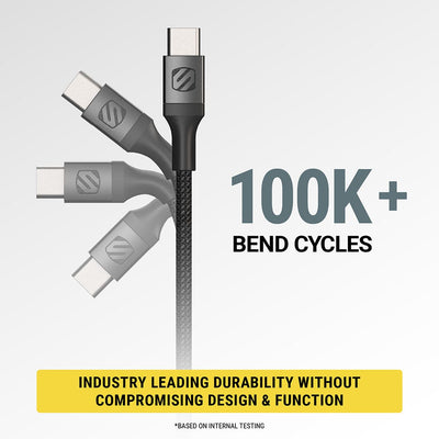 100K+ Bend cycles (based on internal testing). Industry leading durability without compromising design and function.
