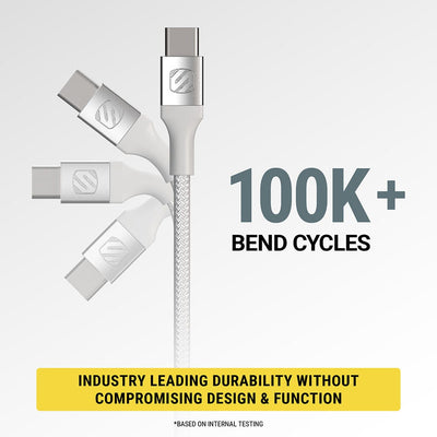 100K+ Bend cycles (based on internal testing). Industry leading durability without compromising design and function.