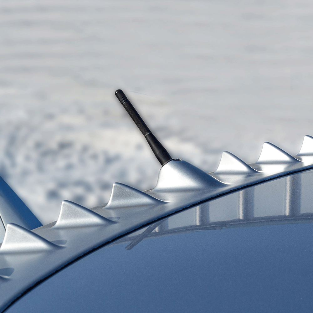 Short Replacement Mast Antenna installed on car