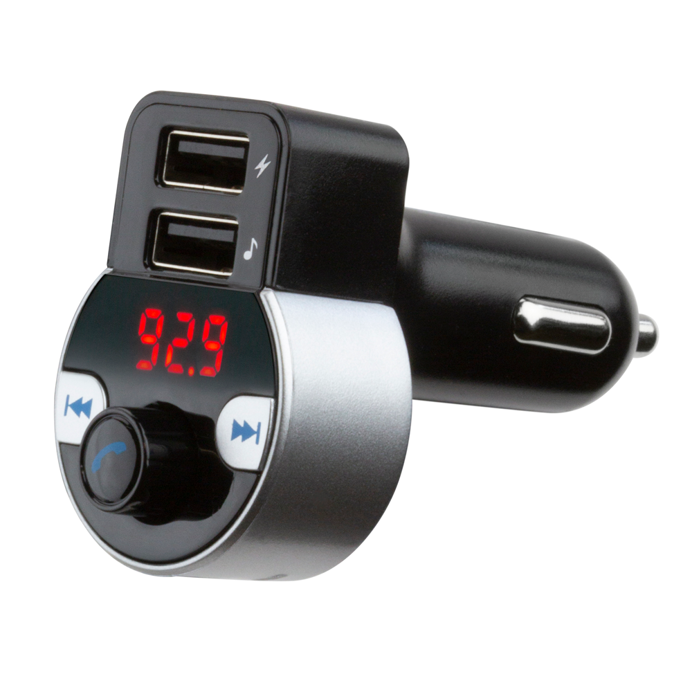 Select Bluetooth 5.0 Car Kit FM Transmitter with Digital LED Display and Dual Charging Ports