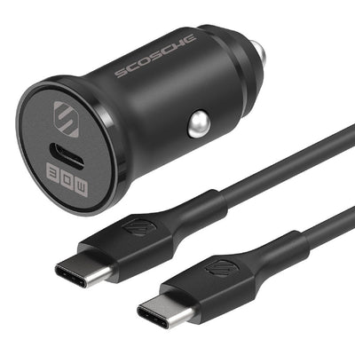30W Power Delivery Car Charger with 4-Ft. USB-C Charging Cable