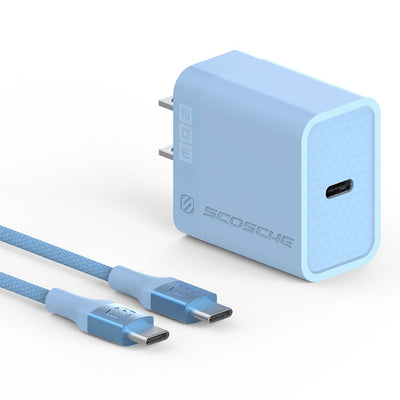 20W USB-C PD Fast Charger and 6-Ft. Braided Cable  Bayshore Blue