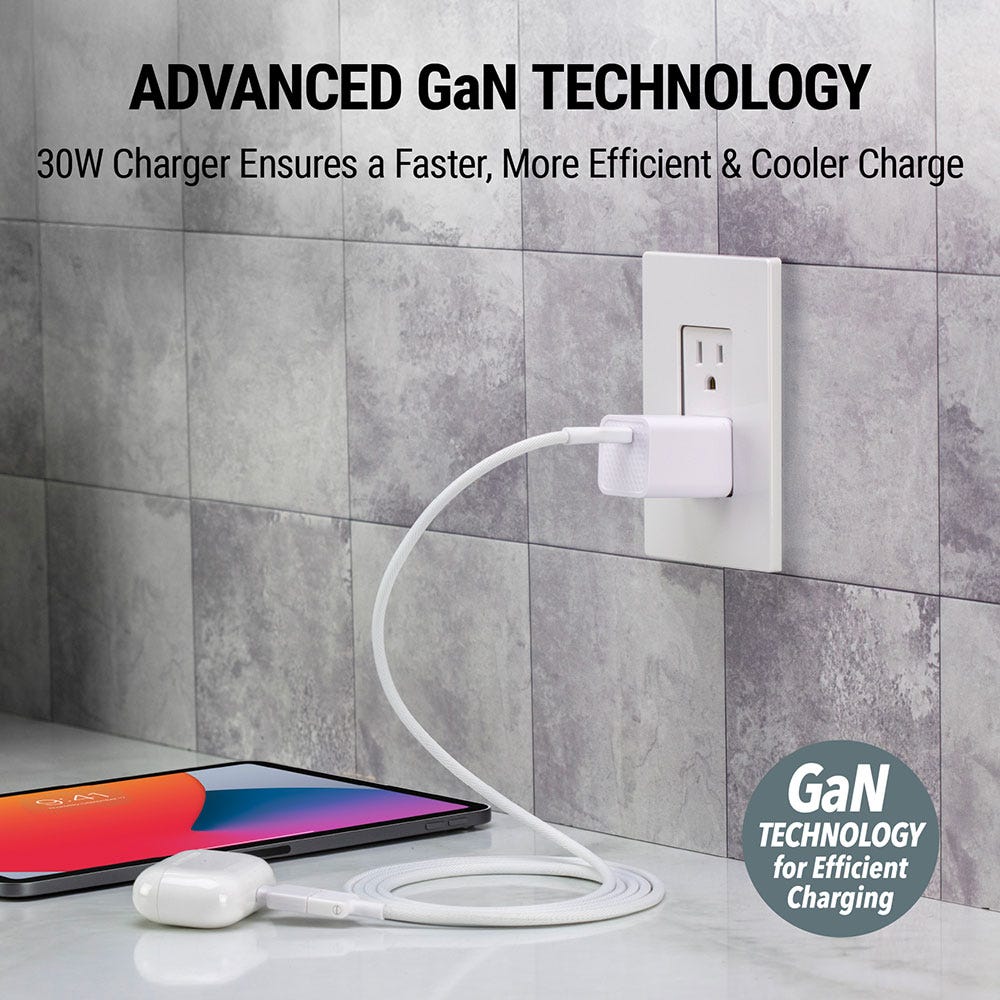 Advanced GaN technology. 30W charger ensures a faster  more efficient and cooler charge.