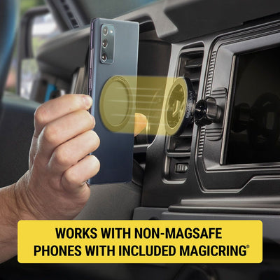 Works with Non MagSafe phones with included MagicRing