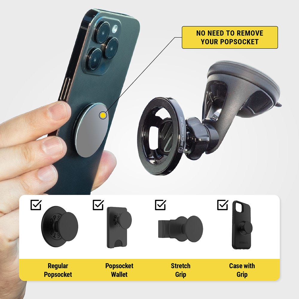 No need to remove your PopSocket (regular  Popsocket Wallet  Stretch Grip  Case with Grip)