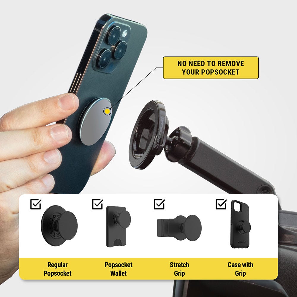 No need to remove your PopSocket (regular  Popsocket Wallet  Stretch Grip  Case with Grip)
