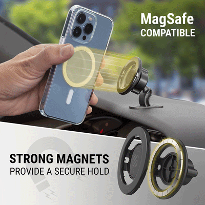 MagSafe compatible. Strong magnets provide a secure hold.