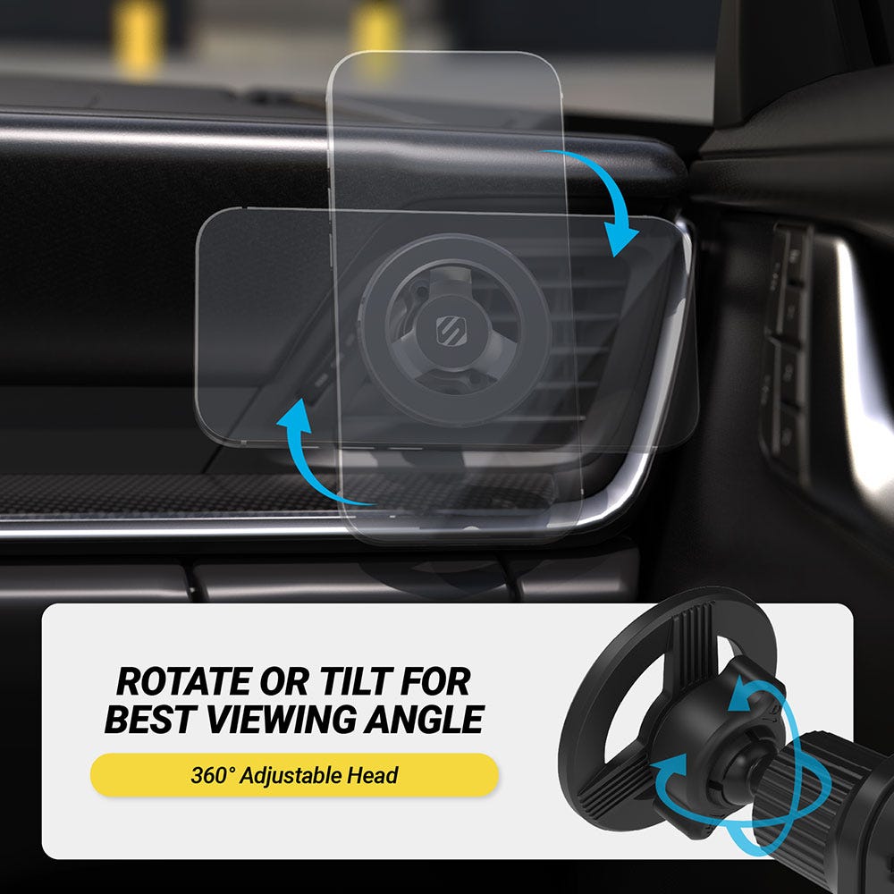 Rotate or tilt for best viewing angle. 360 degree adjustable head