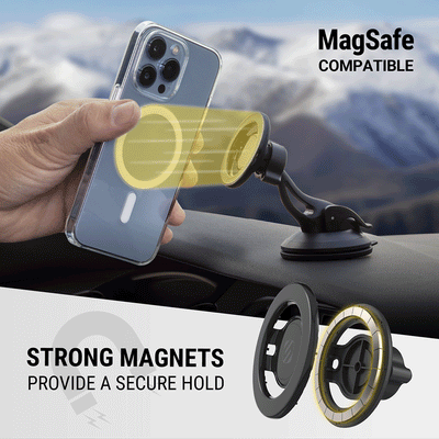 MagSafe compatible. Strong magnets provide a secure hold.