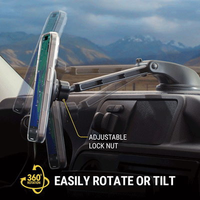 Adjustable lock nut. 360 degree rotation  Easily rotate or tilt