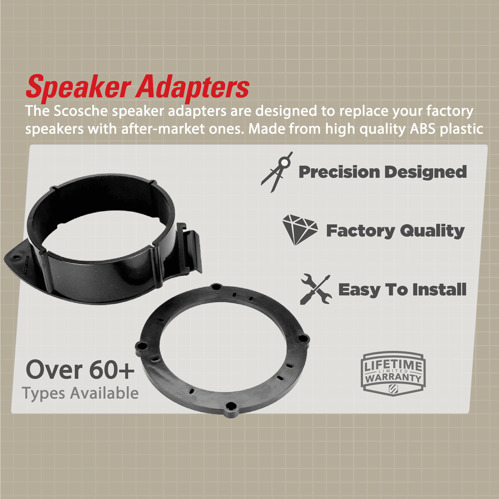 5.25 - 6.5" Speaker Adapters (1 Pair)"